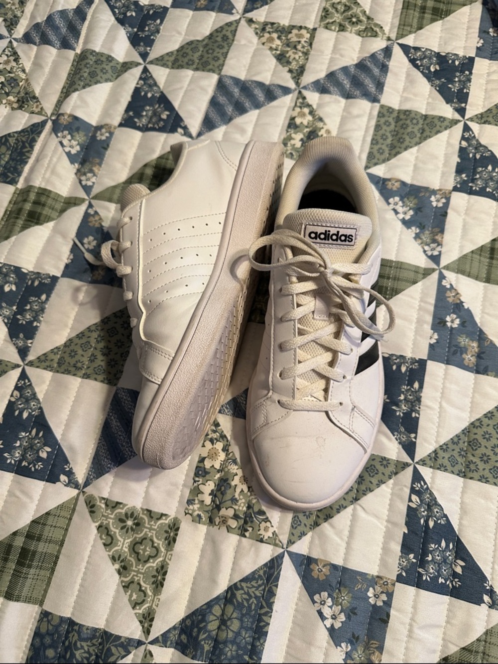 adidas White and Black Low-Top Sneakers